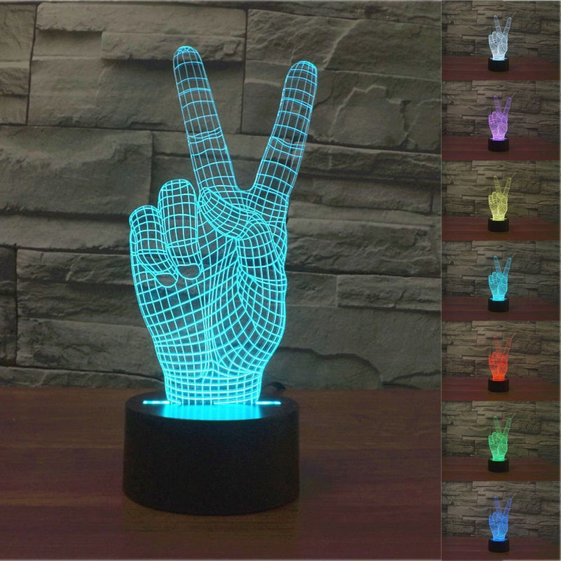 Peace 3D Optical Illusion Hologram USB Lamp