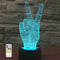 Peace 3D Optical Illusion Hologram USB Lamp