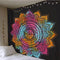 Color Splash Unique Floral Mandala Tapestry